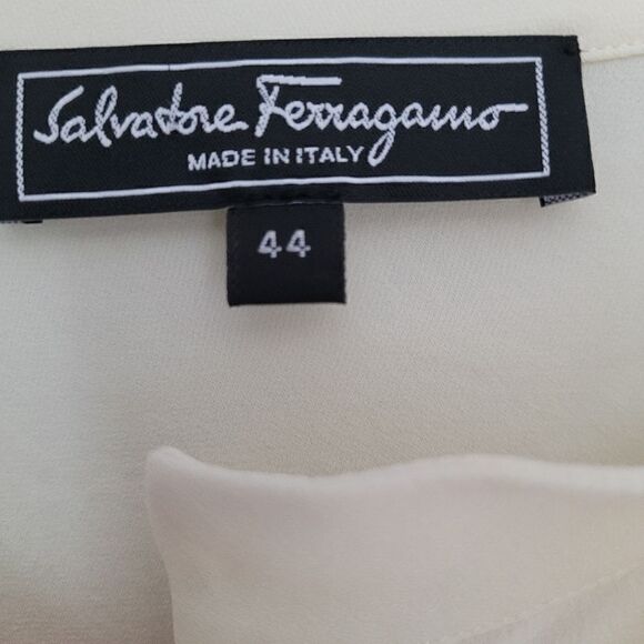 Salvatore Ferragamo button-down blouse size 44/Medium - Picture 15 of 16